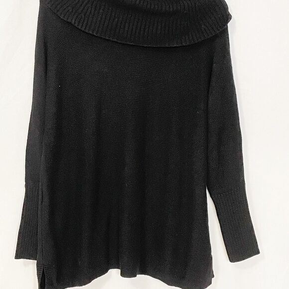 Chico’s Black Heavy Knit Mock Neck Sweater Size 1 - Picture 6 of 9